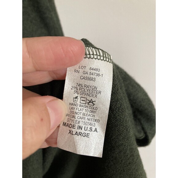 NEW Nally & Millie Soft Layered Dress XL Long Sleeve Dark Forest Green - Picture 6 of 9